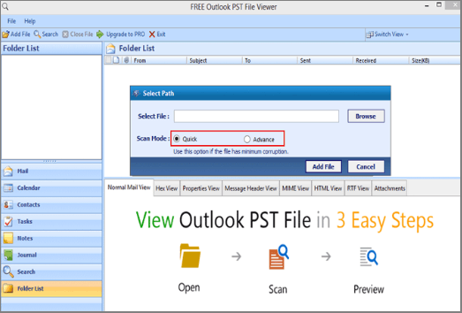 Free Tips To Open PST File Without Outlook Manually