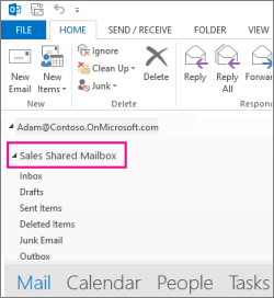 can t send mail from shared mailbox outlook