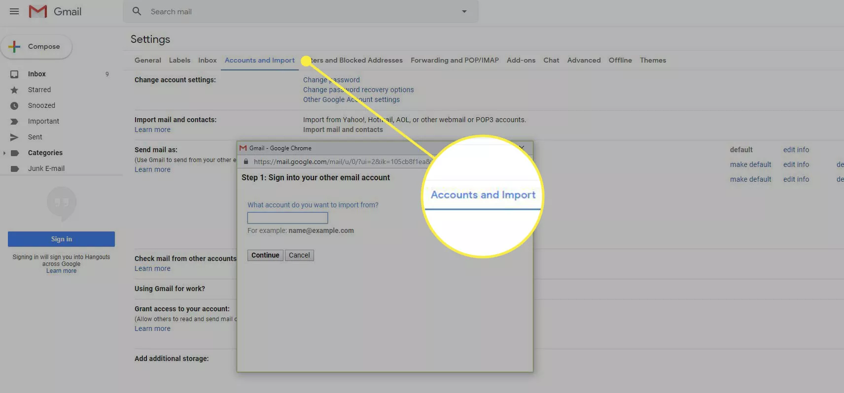 account import gmx in gmail