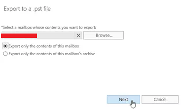 Export Mailbox Content