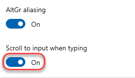 scroll to input