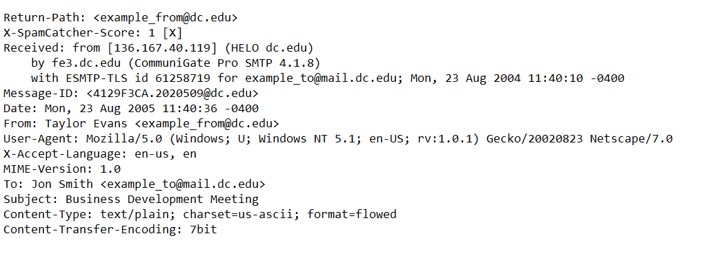 ip address email header