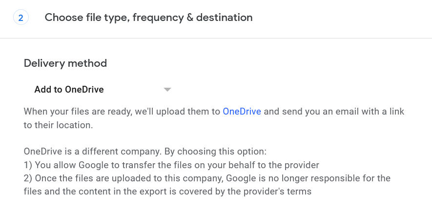 Google drive to onedrive