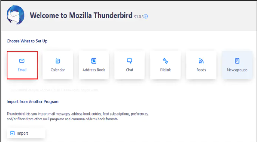 Open Mozilla Thunderbird