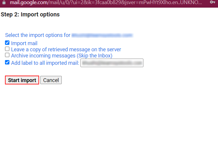 import thunderbird account in Gmail