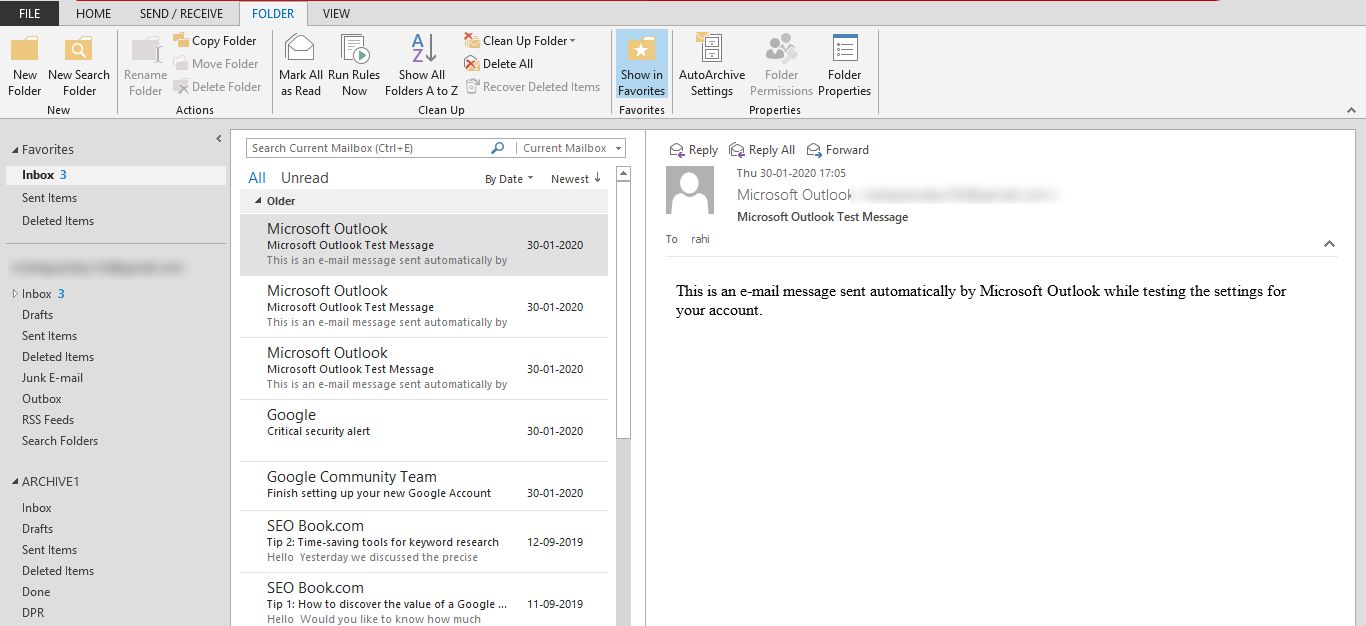 open MS Outlook