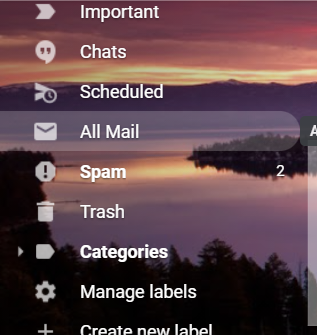 click on “all mail” option