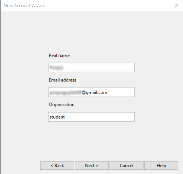 enter Gmail account details